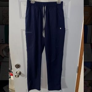 Figs pants straight leg high waisted navy blue size medium